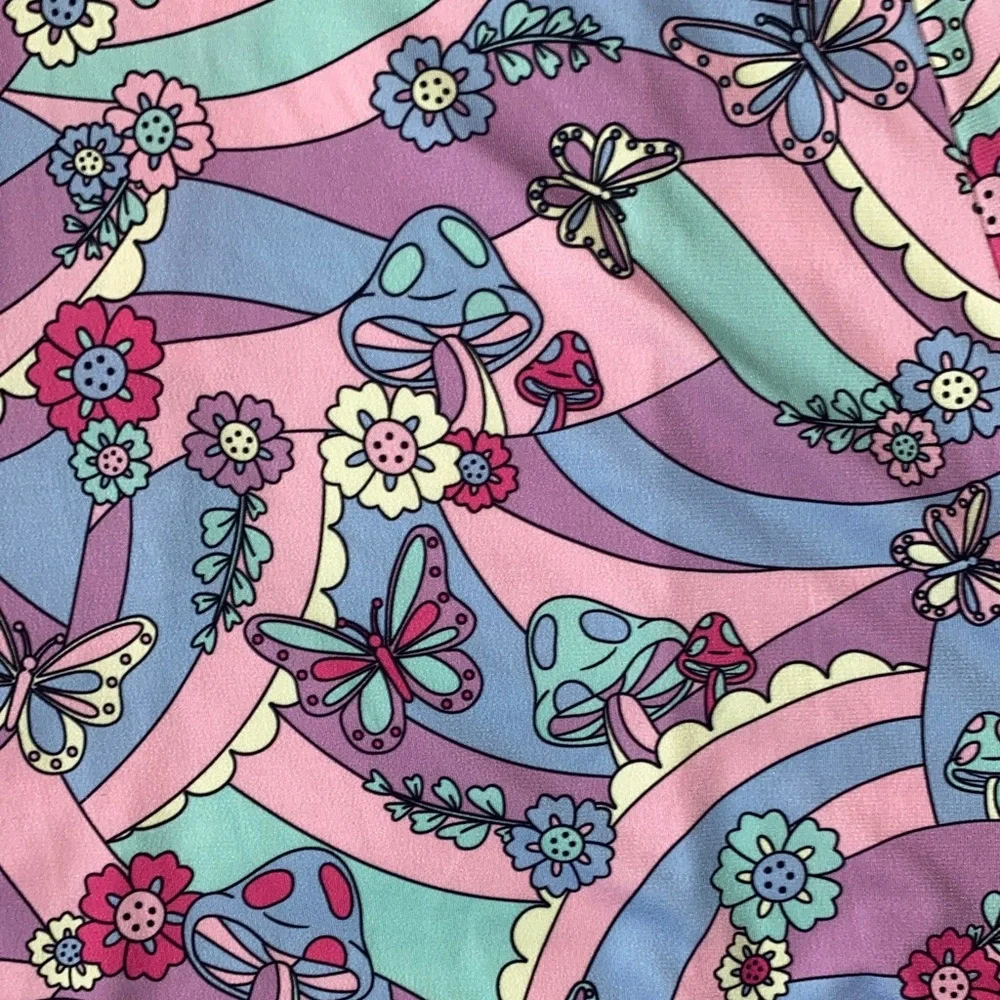 Dolls Kill Sugar Thrillz Pastel Mushroom & Butterfly Patterned Mini Dress - Picture 5 of 9